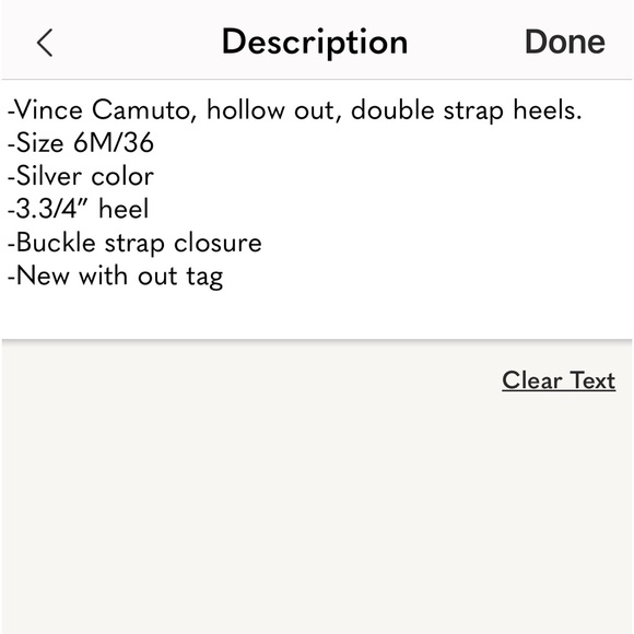 Vince Camuto high heels shoes, size 6M, new with tag. - Picture 12 of 12